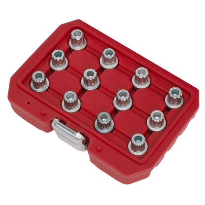 Sealey SX224 Locking Wheel Nut Key Set 12pc - VW