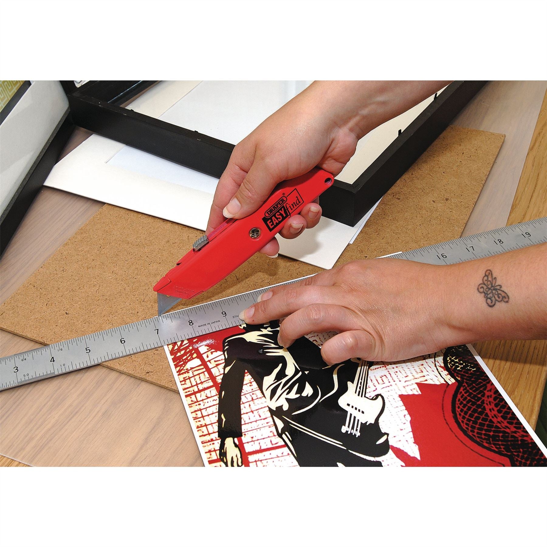 Draper 75285 Easy Find Retractable Trimming Knife with 2 x Blades