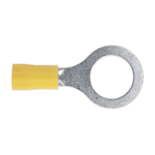 Sealey YT17 Easy-Entry Ring Terminal Ø13mm (1/2") Yellow Pack of 100