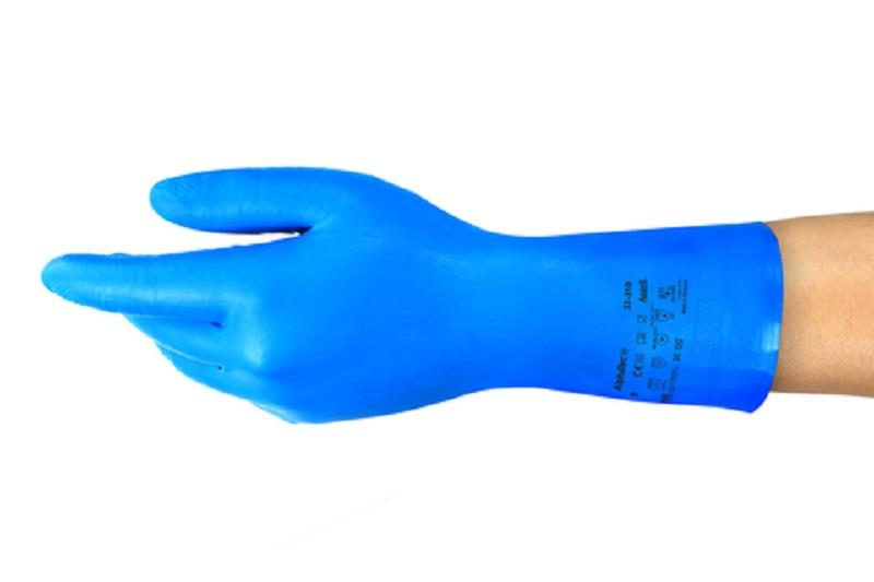 Ansell AlphaTec 37-310 Blue Nitrile Chemical Resistant Gloves