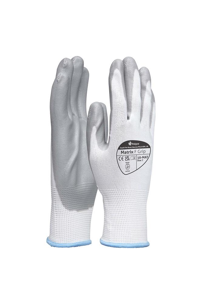 Polyco Matrix F Grip Palm Nitrile Coating Builders DIY Work Gloves