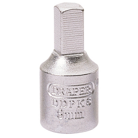 Draper 38324 Square Drain Plug Key 3/8" Sq. Dr. 8mm
