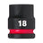 Milwaukee 18mm 1/2" Drive Shockwave Impact Socket Standard Length