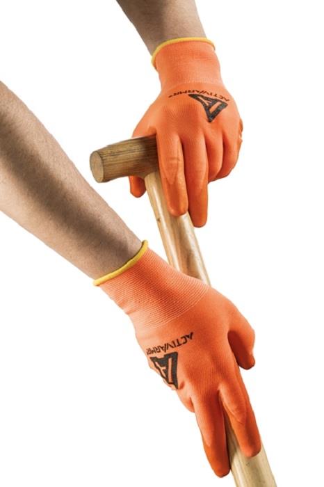 Ansell ActivArmr 97-012 Orange Hi Viz Nitrile Gloves