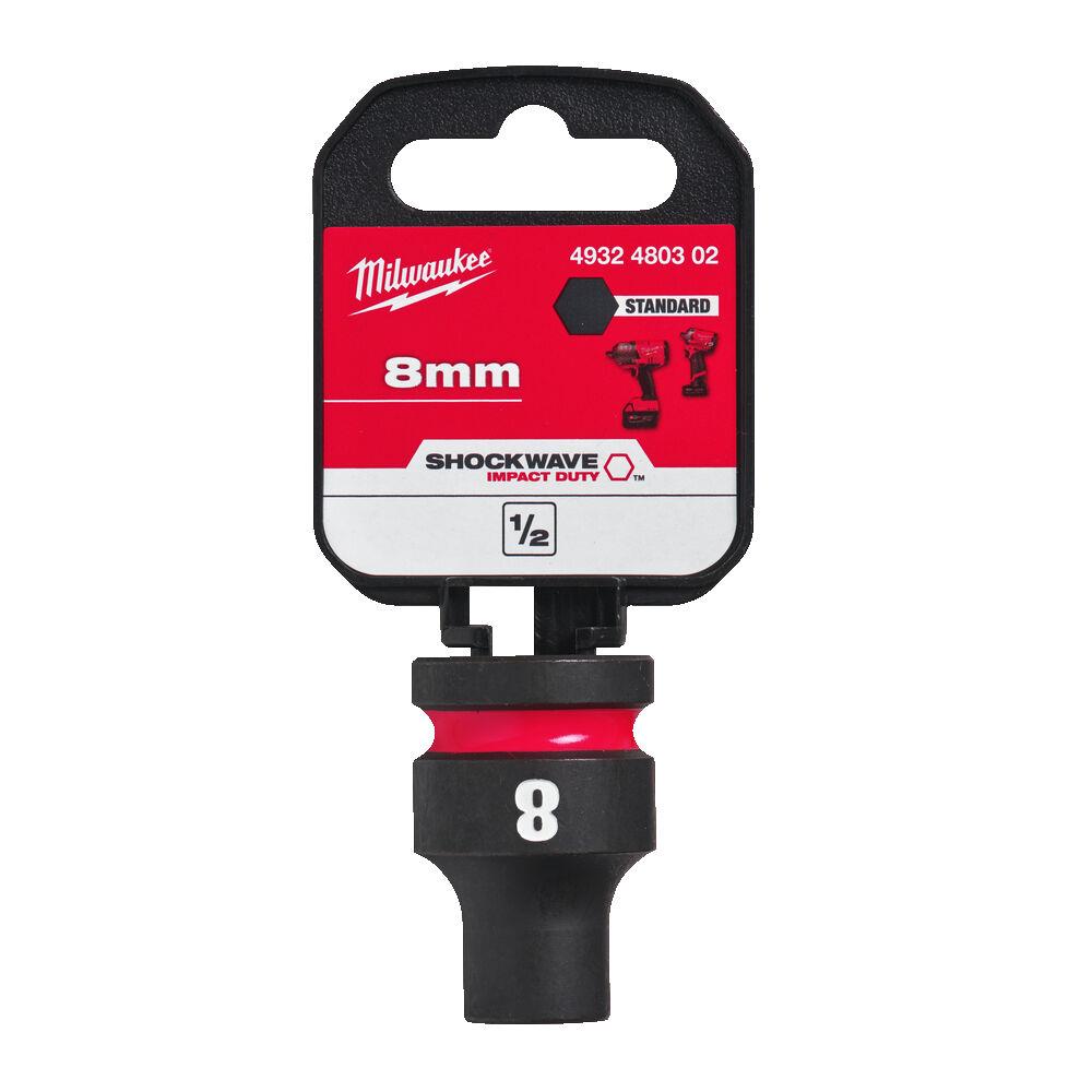 Milwaukee 8mm 1/2" Drive Shockwave Impact Socket Standard Length