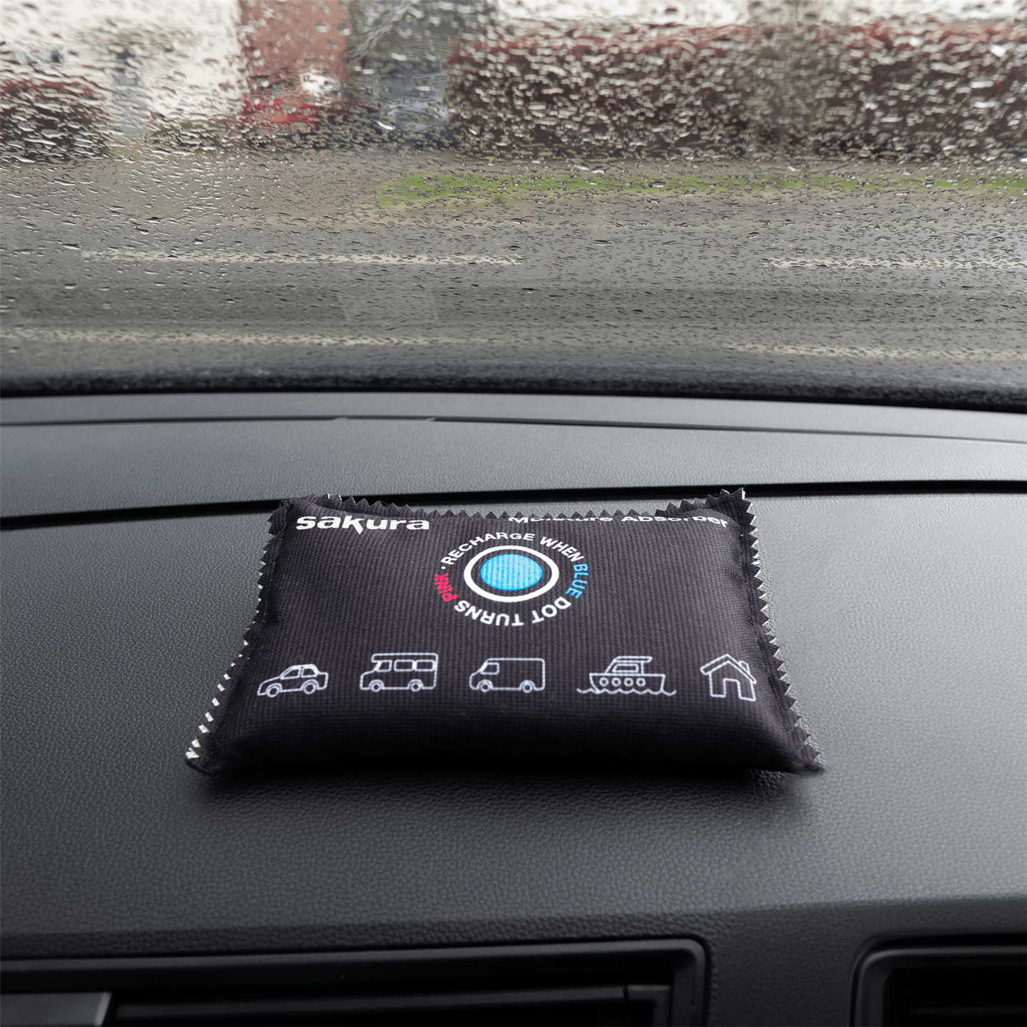 Sakura Car Dehumidifier With Indicator Reusable - Moisture Absorber - Caravan, Van