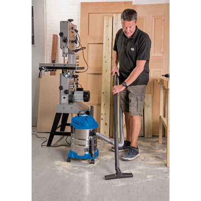 Draper 20515 230V Wet and Dry Vacuum Cleaner with Stainless Steel Tank 20L 1250W