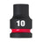Milwaukee 10mm 1/2" Drive Shockwave Impact Socket Standard Length