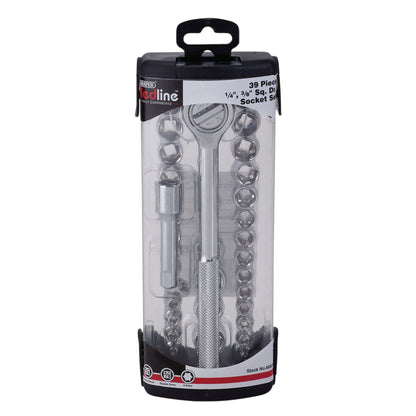 Draper 68836 Redline® Socket Set 1/4" 3/8" Sq. Dr. 39 Piece