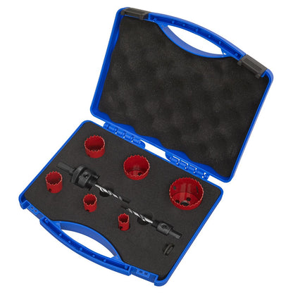 Sealey HKE9 Hole Saw Kit Electrician's 9pc