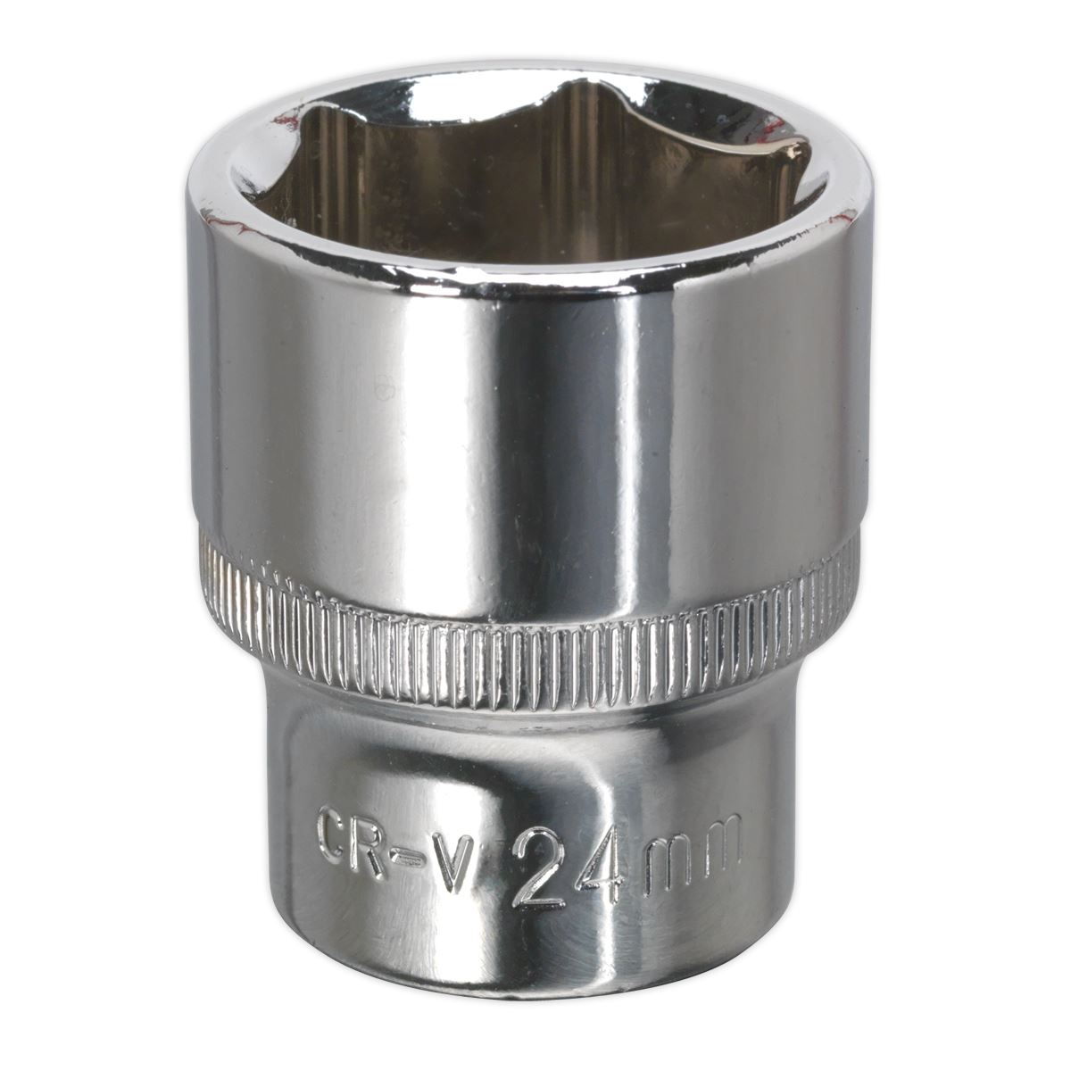 Sealey SP1224 WallDrive® Socket 24mm 1/2"Sq Drive Fully Polished