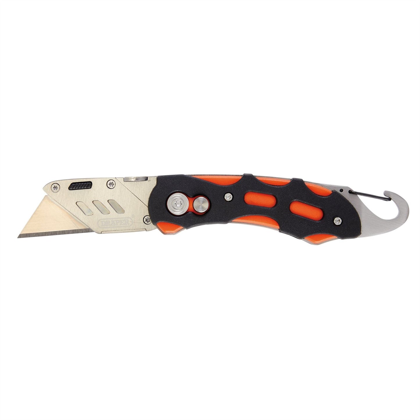 Draper 24424 Folding Trimming Knife with Belt Clip Green/Orange