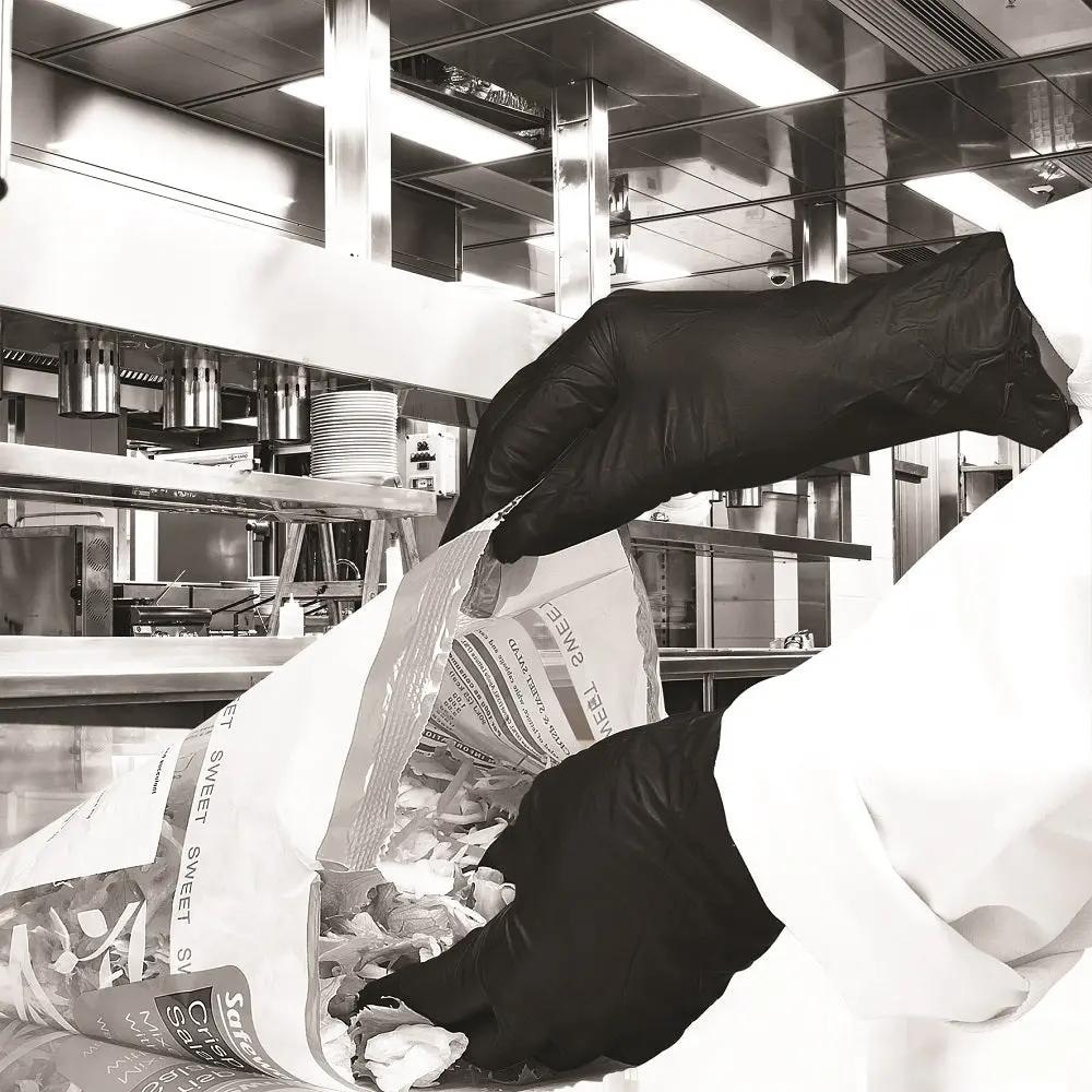 Bodyguards GL897 Black Nitrile Gloves for Janitorial and Industrial Cleaning