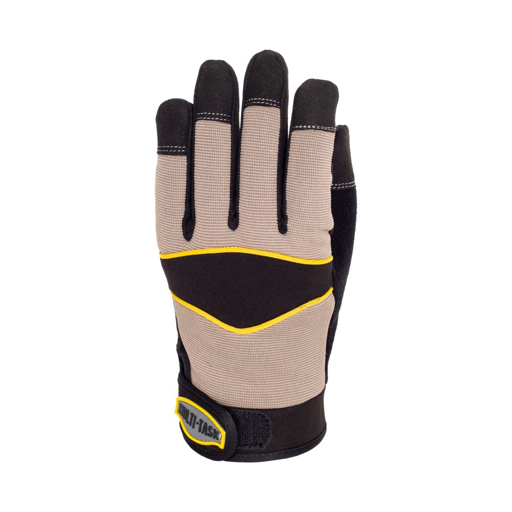 Polyco Multi Task 5 Syn Leather Mechanics Gloves PVC Reinforced Finger Tips Palm