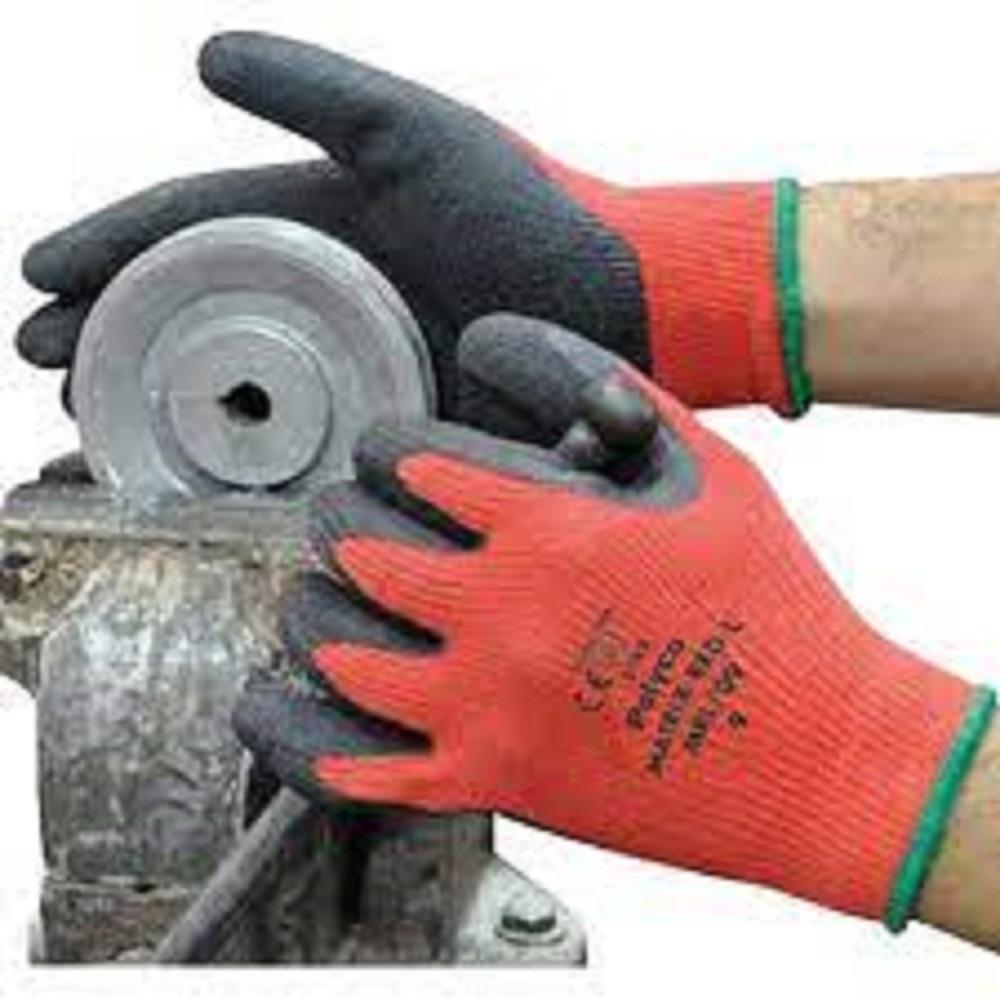 Polyco Matrix Red L Industrial Quality Latex Palm Builders Work Gloves PPE
