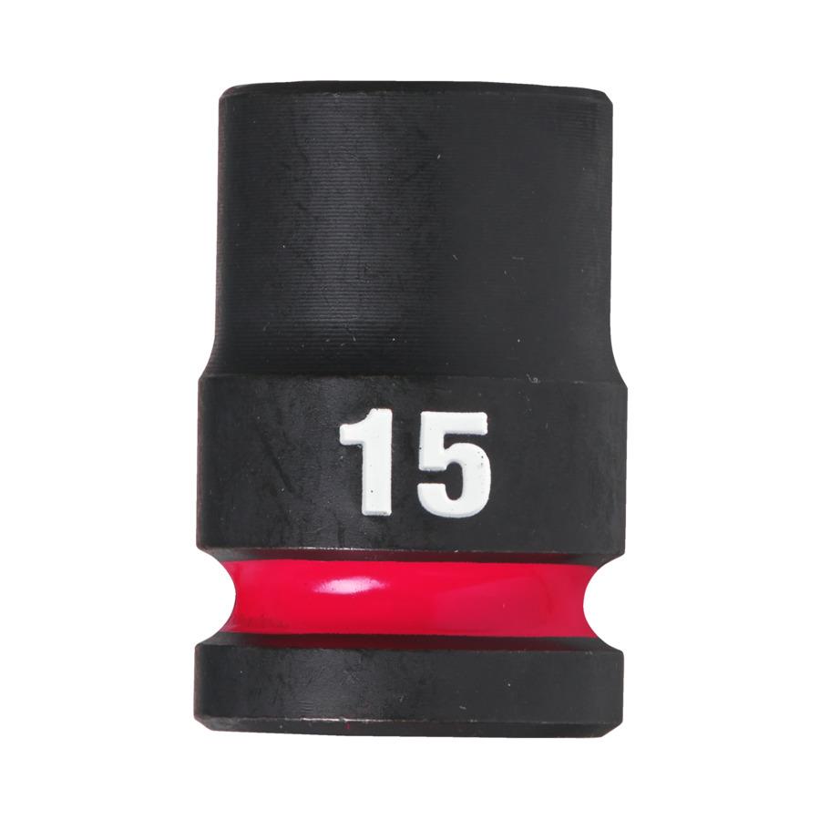Milwaukee 15mm 1/2" Drive Shockwave Impact Socket Standard Length