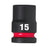 Milwaukee 15mm 1/2" Drive Shockwave Impact Socket Standard Length