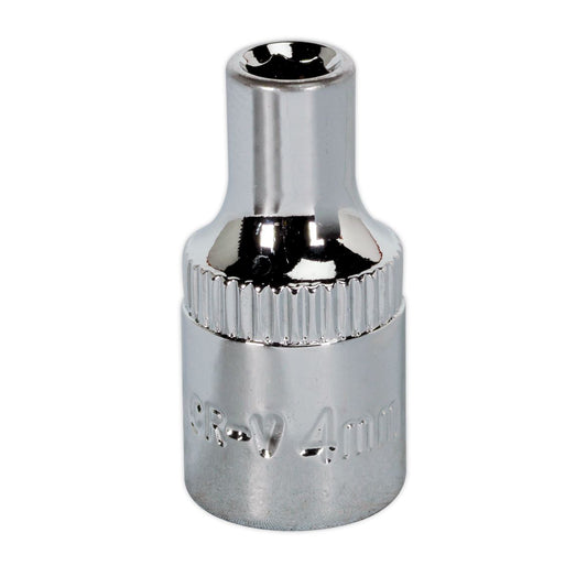 Sealey SP1404 WallDrive® Socket 4mm 1/4"Sq Drive Fully Polished