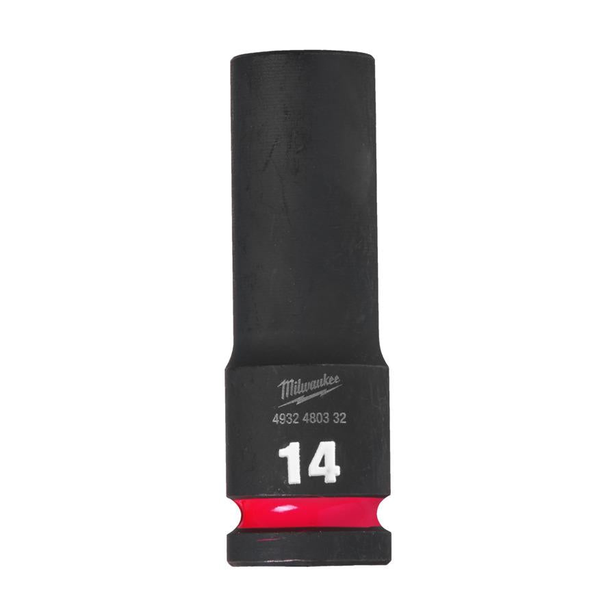 Milwaukee 14mm 1/2" Drive Shockwave Impact Socket Deep