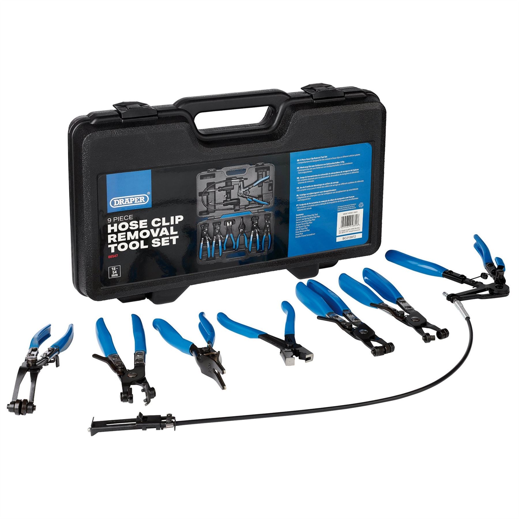 Draper 08547 Hose Clip Removal Tool Set 18-54mm