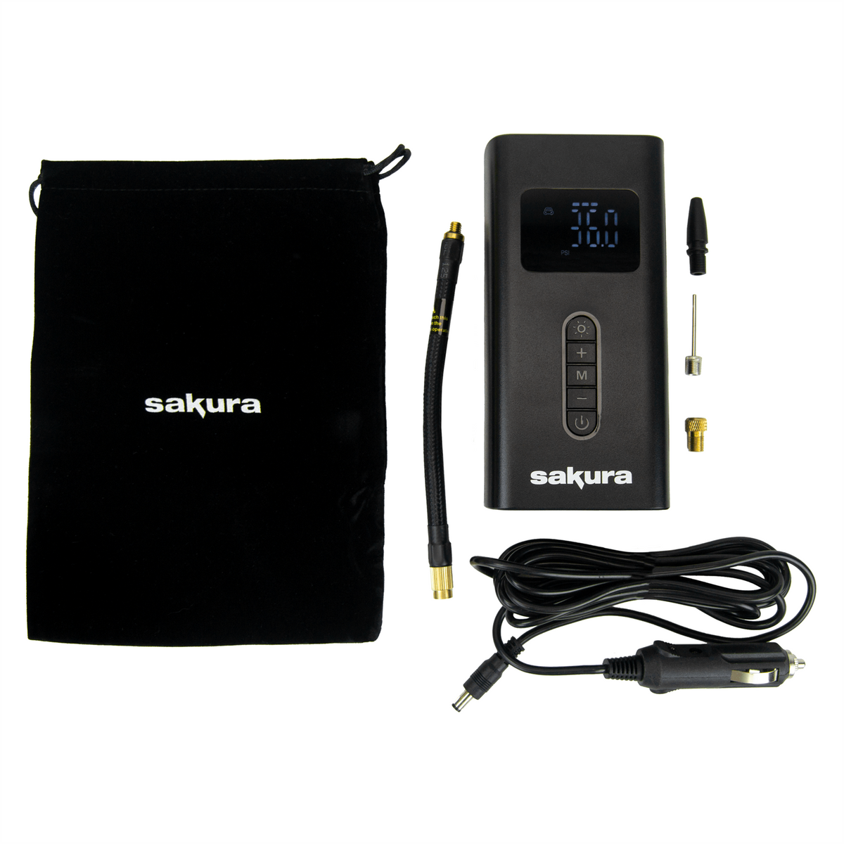 Sakura Cordless Tyre Inflator with Power Bank