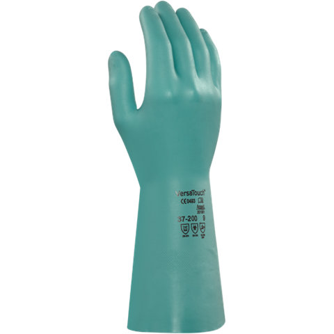 Ansell Versatouch Green Nitrile Rubber Gloves  Ultra Grip Wet Oil Food PPE