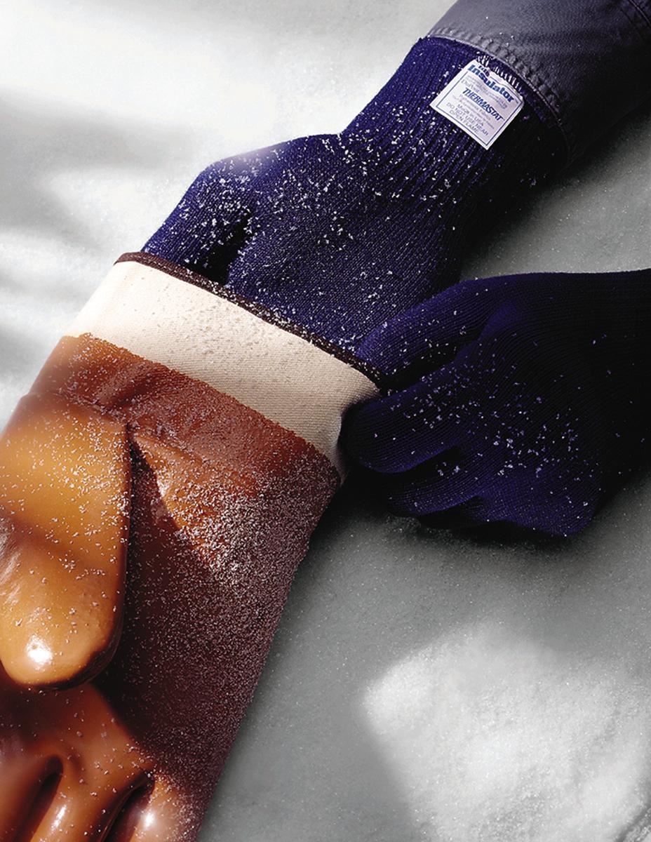 Ansell Therm-A-Knit Unisex Blue Thermal Streach Warm Comfort Liner Gloves