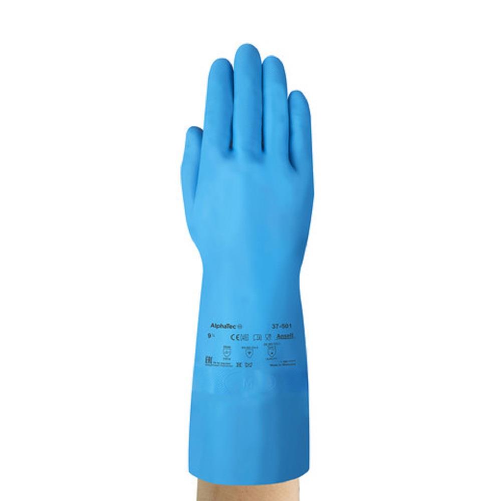 Ansell 37-501 (Marigold G25B) Quality Blue Nitrile Rubber Gloves Chemicals Food Cleaning