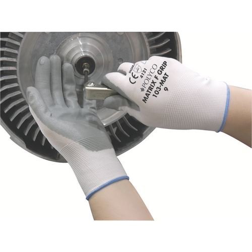Polyco Matrix F Grip Palm Nitrile Coating Builders DIY Work Gloves