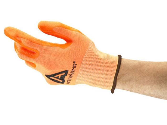 Ansell ActivArmr 97-012 Orange Hi Viz Nitrile Gloves
