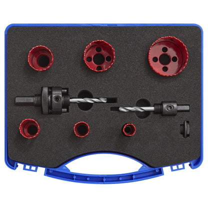 Sealey HKE9 Hole Saw Kit Electrician's 9pc
