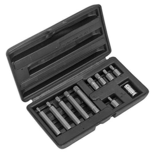 Siegen S0534 Spline Bit & Holder Set 11pc - 3/8"Sq Drive