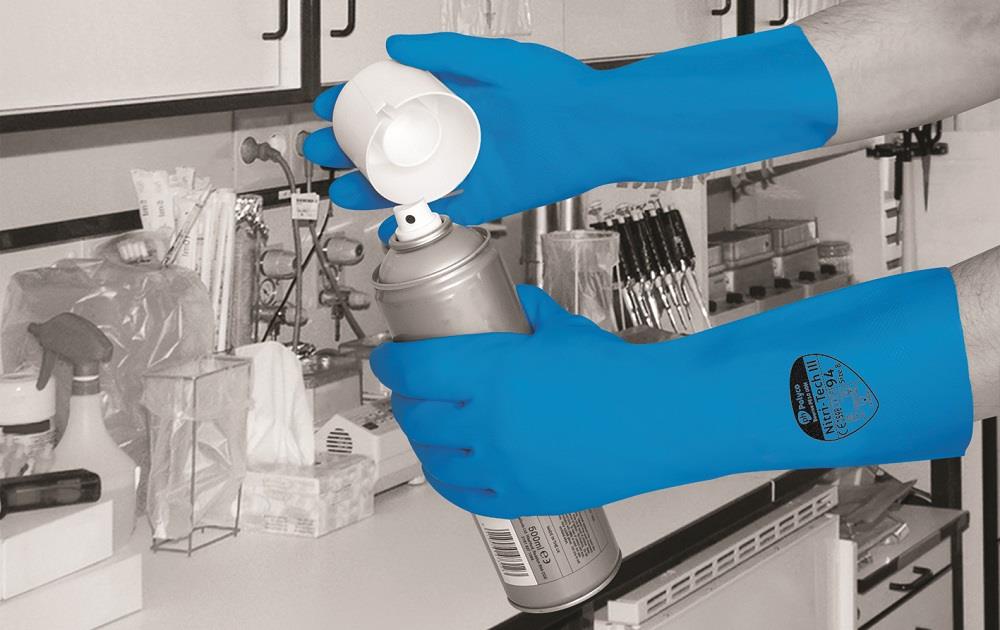 Polyco Nitri-Tech III Blue Nitrile Gloves