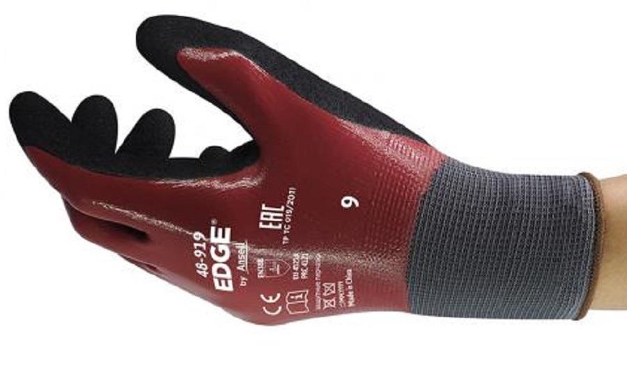 Ansell Edge 48-919 Double Nitrile Coated Gloves