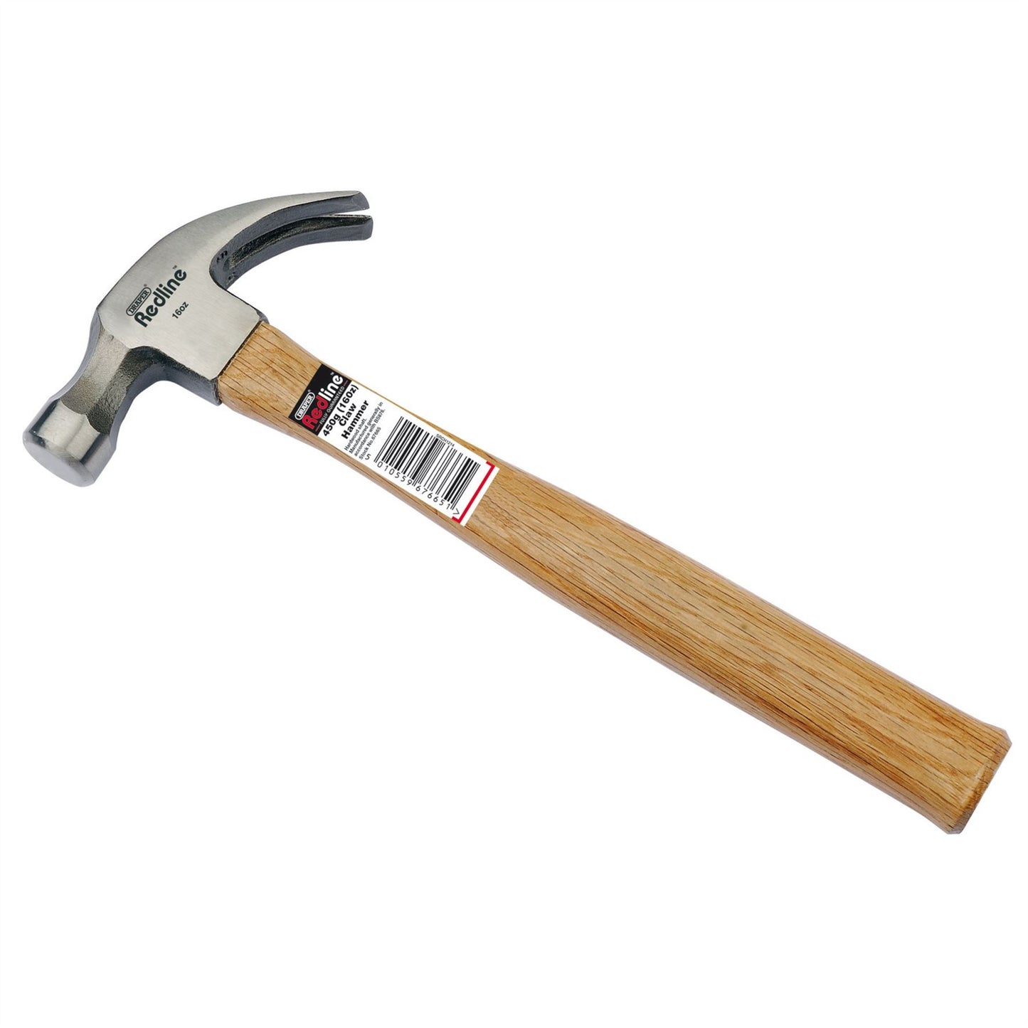 Draper 67665 Redline® Claw Hammer with Hardwood Shaft 450g