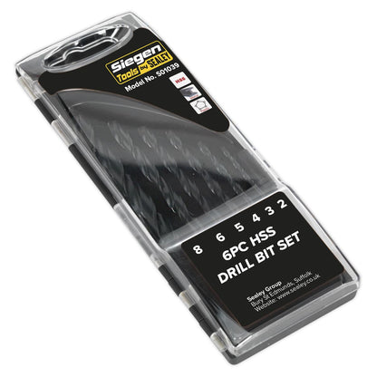 Siegen S01039 HSS Drill Bit Set 6pc DIN 338