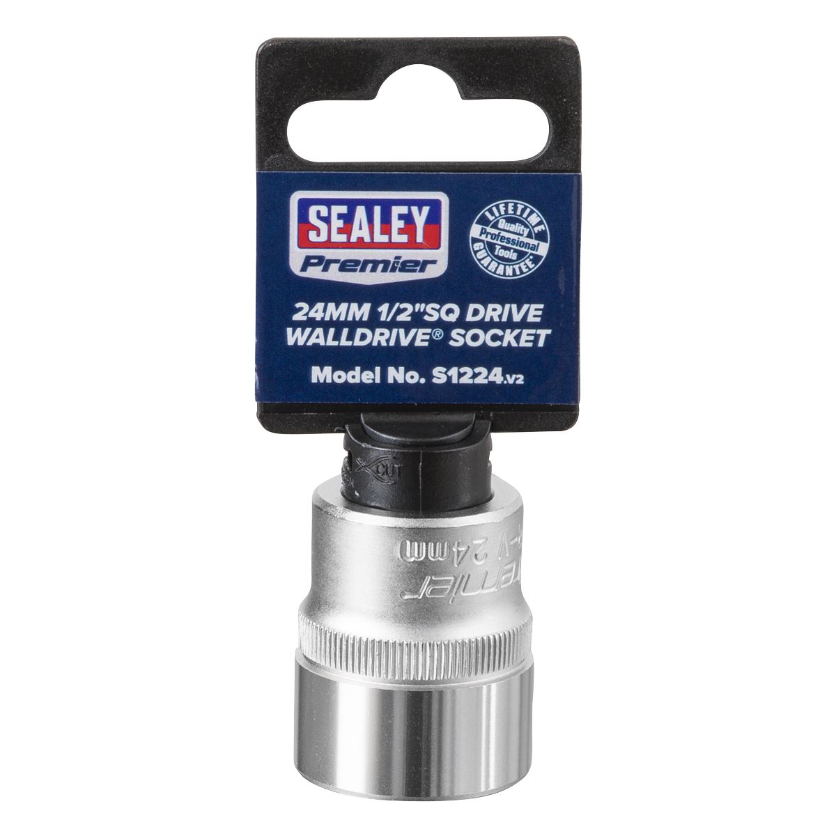 Sealey S1224 WallDrive® Socket 24mm 1/2"Sq Drive