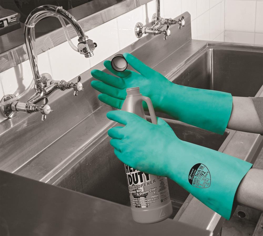 Polyco Nitri-Tech III Green Nitrile Gloves