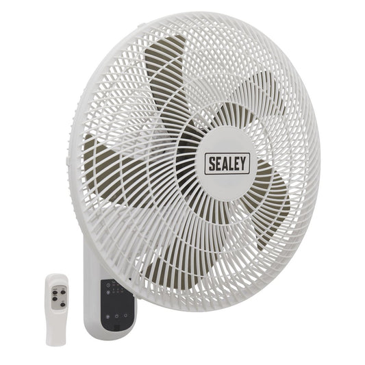 Sealey SWF18WR 3-Speed Wall Fan with Remote Control 18" 230V