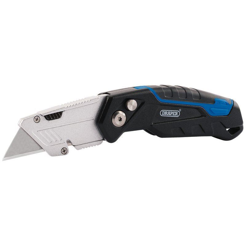 Draper 70361 Folding Trimming Knife with Blade Storage and x 3 Blades