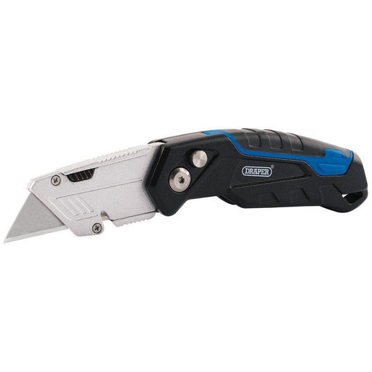 Draper 70361 Folding Trimming Knife with Blade Storage and x 3 Blades