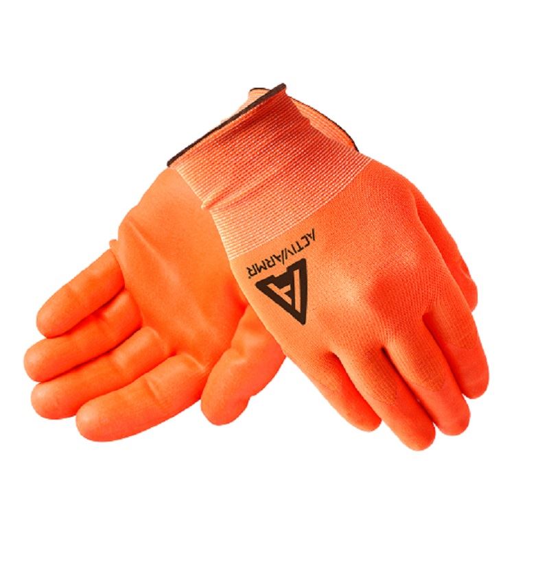 Ansell ActivArmr 97-012 Orange Hi Viz Nitrile Gloves