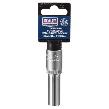Sealey S1211D WallDrive® Socket 11mm Deep 1/2"Sq Drive
