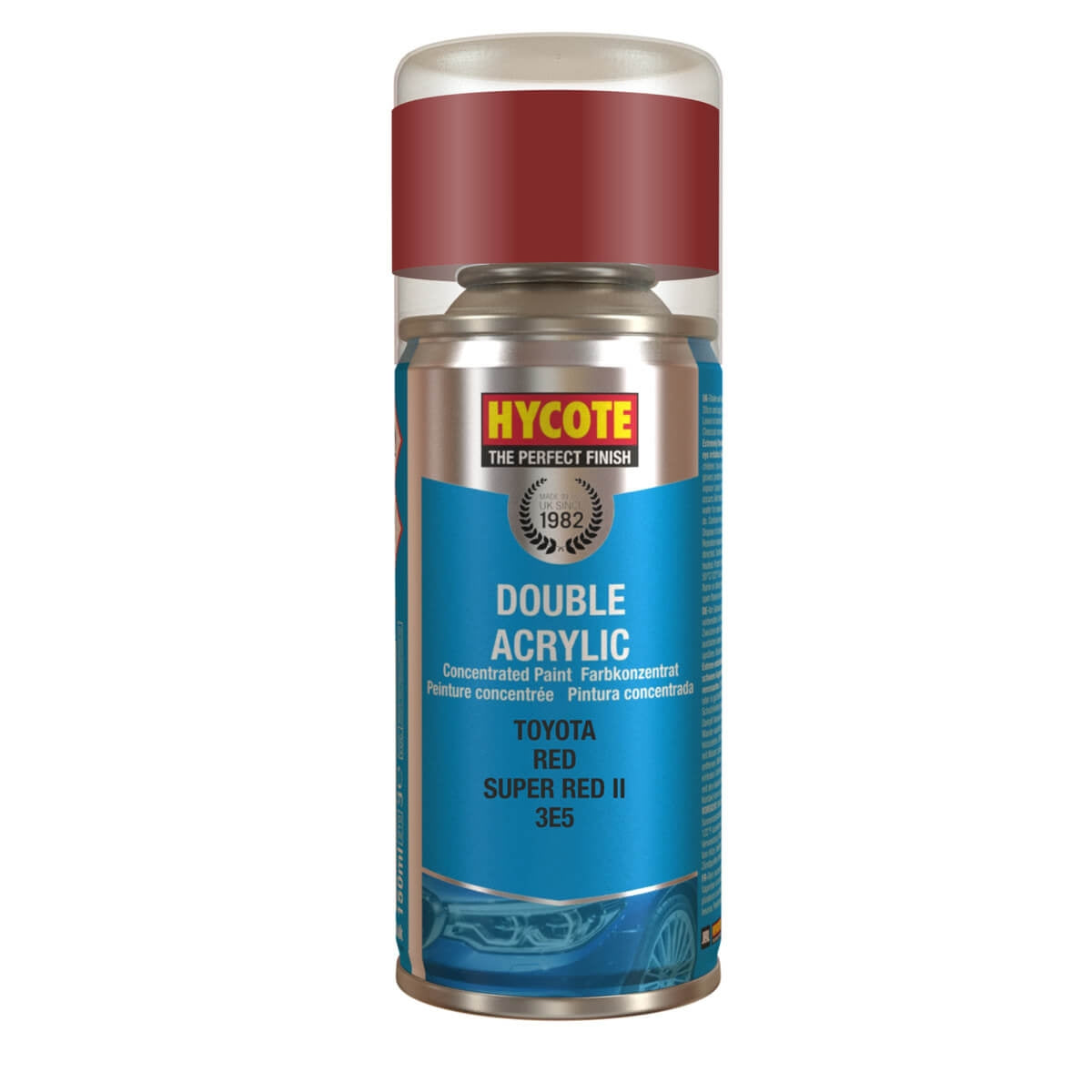 Hycote Toyota Red 3E5 Super Red II Double Acrylic Spray Paint 150Ml Xdty501 Hycote