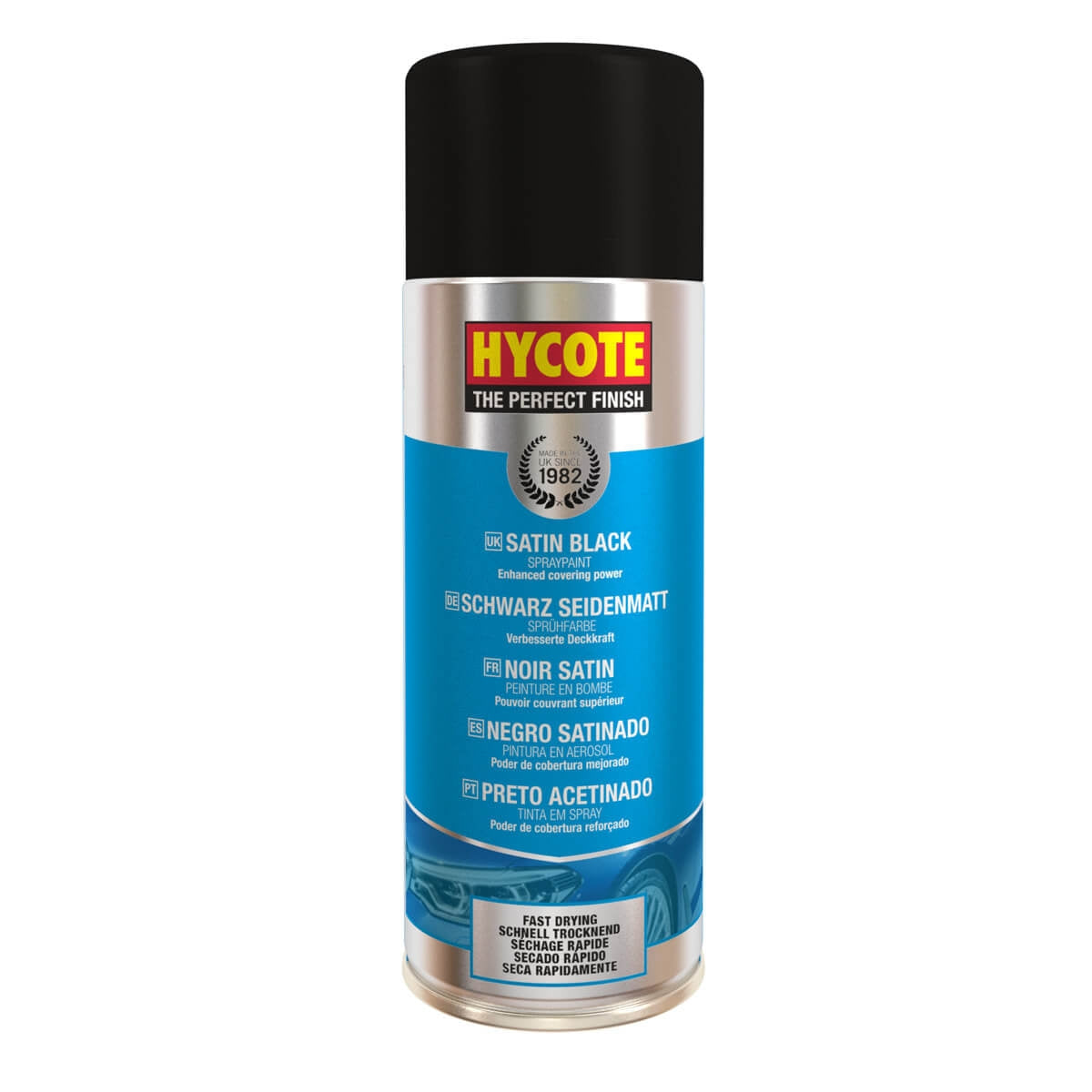 Hycote Satin Black Spray Paint 400Ml Xuk0271 Hycote