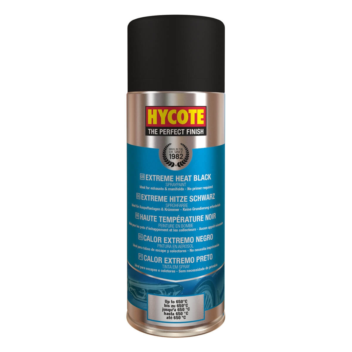Hycote Vht Black Very High Temperature Spray Paint 400Ml Xuk1001