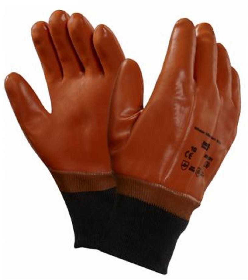 Ansell Winter Monkey Grip Extra Heavy Duty PVC Thermal Winter Lined Work Gloves