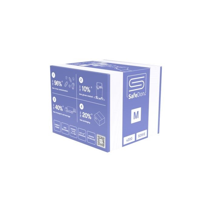 Polyco SafeDon SD91E Blue Nitrile Powder Free Exam Gloves – Box of 200 SafeDon