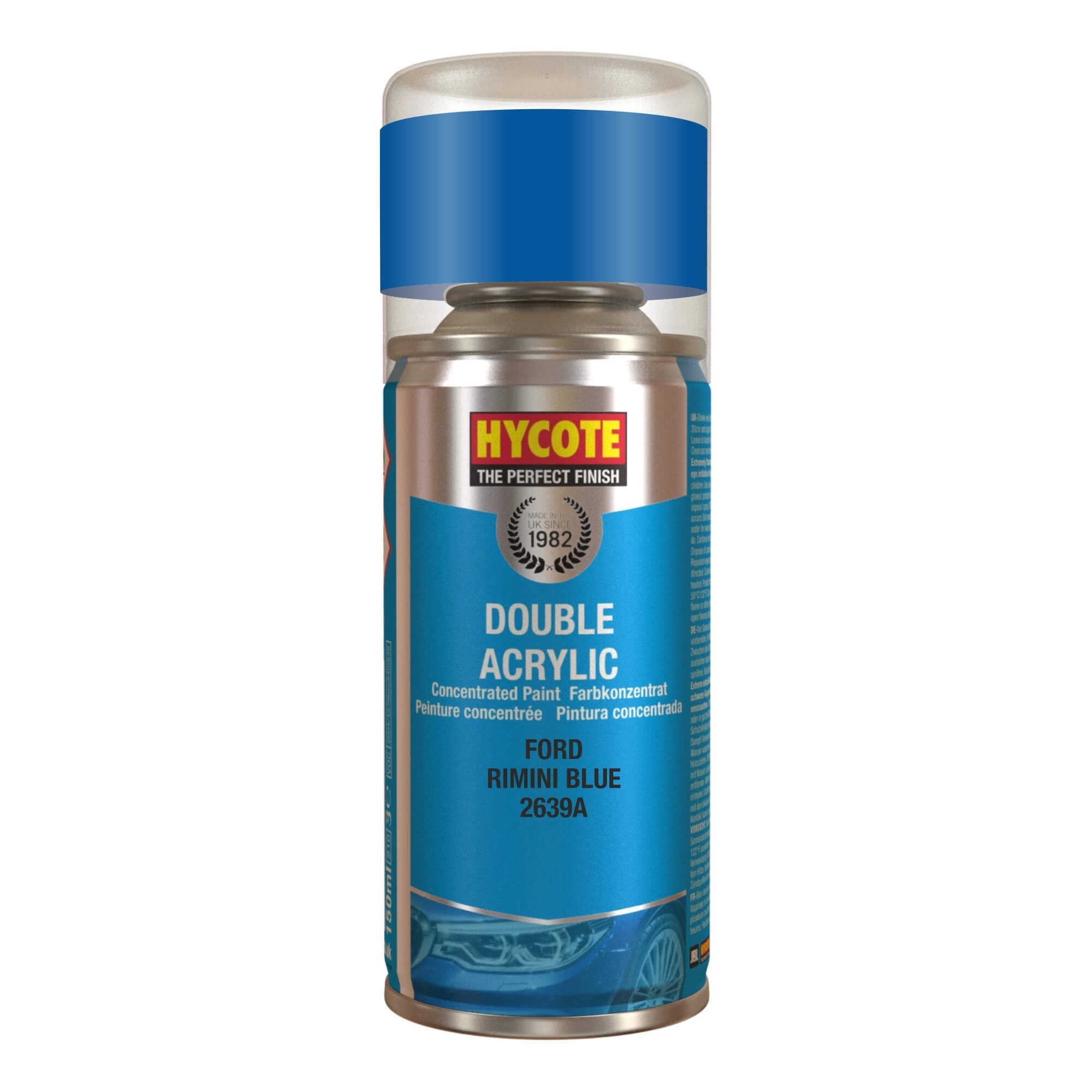 Hycote Ford Rimini Blue Metallic Double Acrylic Spray Paint 150Ml Xdfd244 Hycote