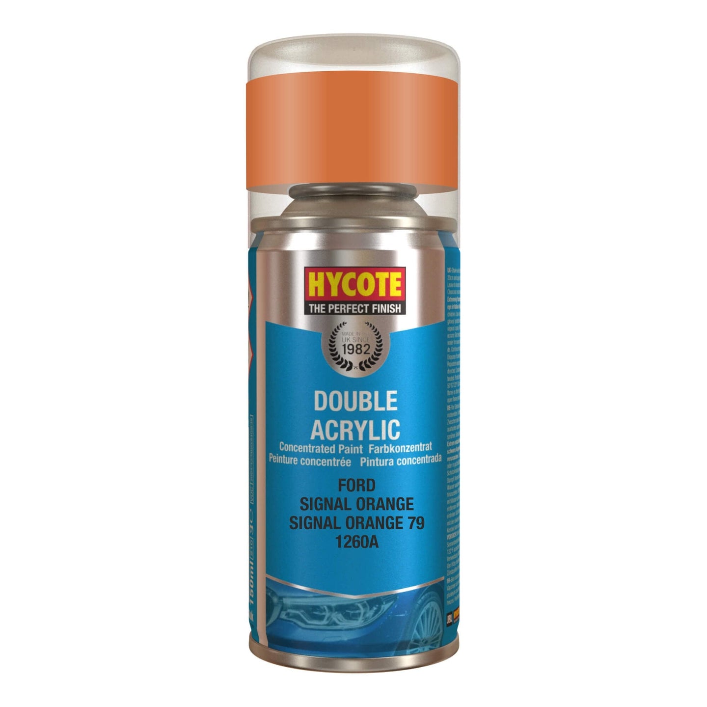Hycote Ford Signal Orange Double Acrylic Spray Paint 150Ml Xdfd528 Hycote